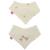 Lot 2 bavoirs bandanas love Beige 1 - vertbaudet enfant 