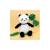 Peluche - panda econimals en peluche éco-conçue - 24 cm Noir 2 - vertbaudet enfant 