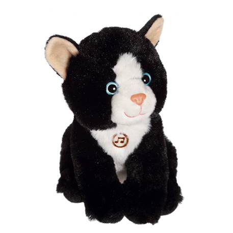 Peluche - peluche chat mimi cats sonore noir - 18 cm Noir 2 - vertbaudet enfant 