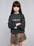 Sweat fille oversize inscription léopard anthracite 5 - vertbaudet enfant 