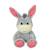 Peluche - peluche les marinières - âne gris rayures rouges - 24 cm Rouge 1 - vertbaudet enfant 