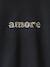 Sweat fille oversize inscription léopard anthracite 4 - vertbaudet enfant 
