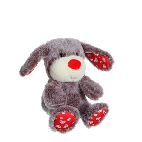 Peluche - peluche fluffy love - chien marron - 14 cm Marron 2 - vertbaudet enfant 