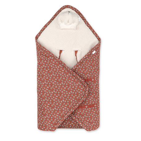 Nid d'ange biside ouatiné hiver  - teddy bien chaud Heidi carmin+Heidi ocre+Heidi opalin 1 - vertbaudet enfant 