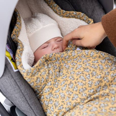 Nid d'ange biside ouatiné hiver  - teddy bien chaud Heidi carmin+Heidi ocre+Heidi opalin 12 - vertbaudet enfant 
