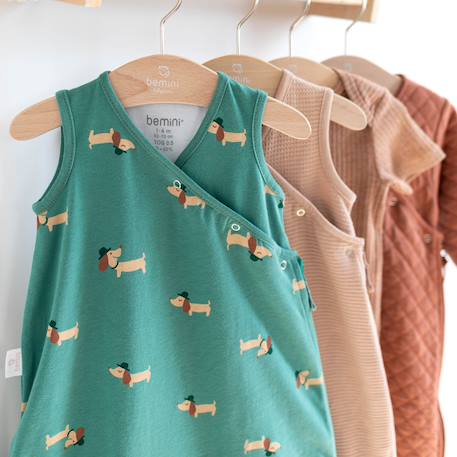 Gigoteuse sans manches été  - tog 0.5 jersey Art deco+Dots ecru+Flamingo+Heidi carmin+Heidi ocre+Heidi opalin+Mario turquoise+Mini lunar+Mini pudding+Mini stone+Mix grey+Piuma ecru+Stars ecru+Wouff noisette+Wouff spinach 86 - vertbaudet enfant 