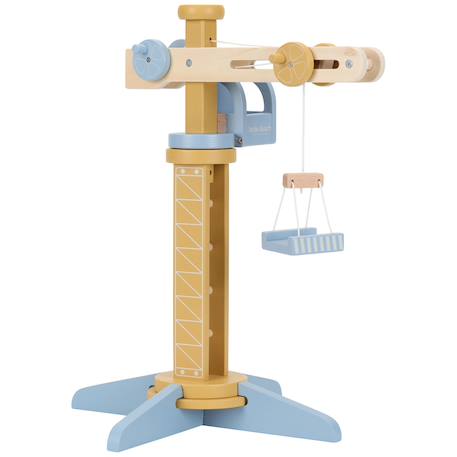 Set grue et chantier de construction en bois Jaune, bleu, beige 3 - vertbaudet enfant 