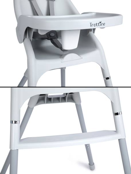 Chaise haute pliante et évolutive, design moderne et simplicité d'utilisation agap Grey 4 - vertbaudet enfant 