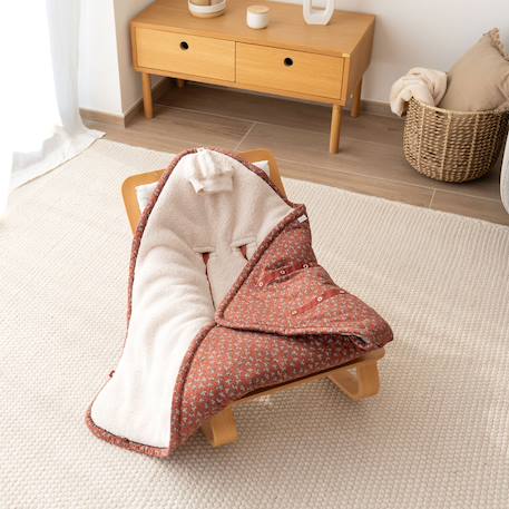 Nid d'ange biside ouatiné hiver  - teddy bien chaud Heidi carmin+Heidi ocre+Heidi opalin 6 - vertbaudet enfant 