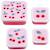 Lot de 4 boîtes à goûter Jaune+Kaki+Rose+Rose, rouge, violet+Vert de gris 20 - vertbaudet enfant 
