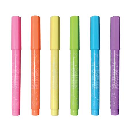 Set de 6 surligneurs parfumés aux fruits – Couleurs pastel et pointe flexible Multicolor 2 - vertbaudet enfant 