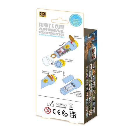 Lampe de poche et projecteur - animaux mignons Multicolor 5 - vertbaudet enfant 