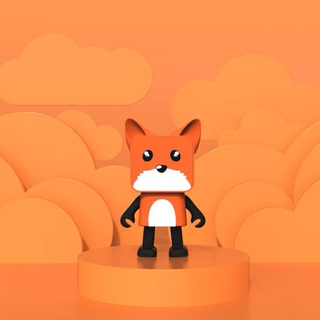 Enceinte bluetooth dancing animal renard Orange, blanc, noir 6 - vertbaudet enfant 