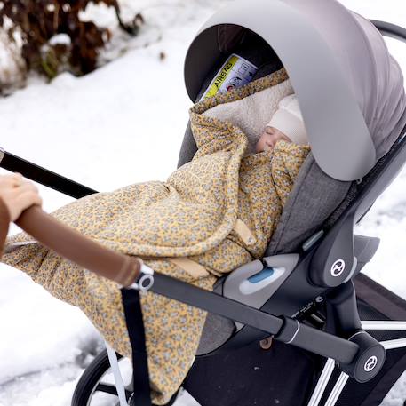 Nid d'ange biside ouatiné hiver  - teddy bien chaud Heidi carmin+Heidi ocre+Heidi opalin 9 - vertbaudet enfant 