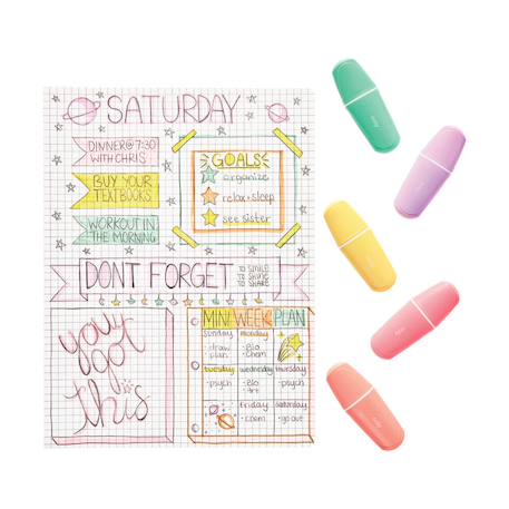 Set de 5 surligneurs pastel Le Bonbon – Couleurs douces Multicolor 4 - vertbaudet enfant 