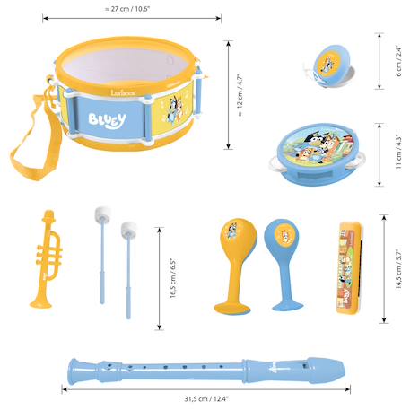 Set musical complet 7 instruments en 1 - 7pcs bluey Bleu 4 - vertbaudet enfant 