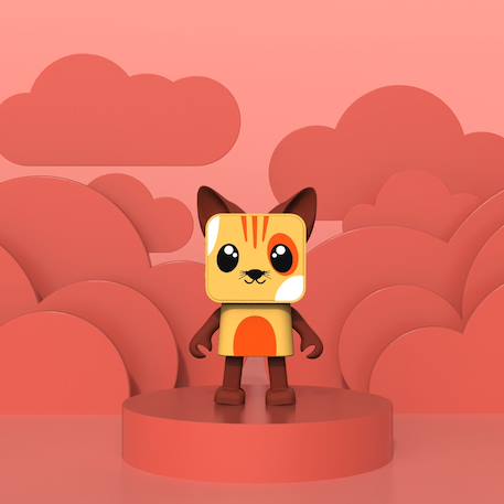 Enceinte Bluetooth Dancing Animal Chat - 3w - MOB Jaune, marron, orange 5 - vertbaudet enfant 