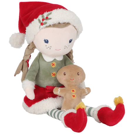 Poupée de Noël Rosa (35 cm) Rouge, vert, blanc 1 - vertbaudet enfant 
