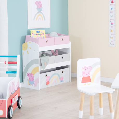 Meuble de rangement jouets avec 5 bacs en toile Peppa Pig Peppa pig 4 - vertbaudet enfant 