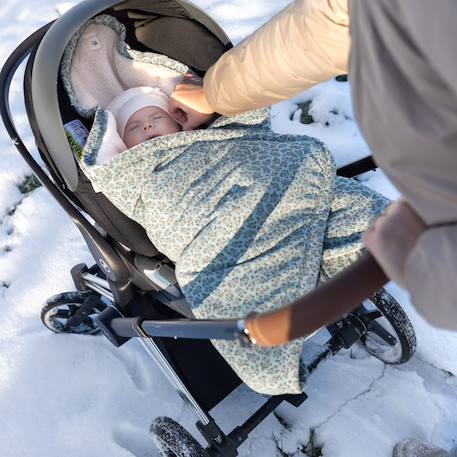 Nid d'ange biside ouatiné hiver  - teddy bien chaud Heidi carmin+Heidi ocre+Heidi opalin 15 - vertbaudet enfant 