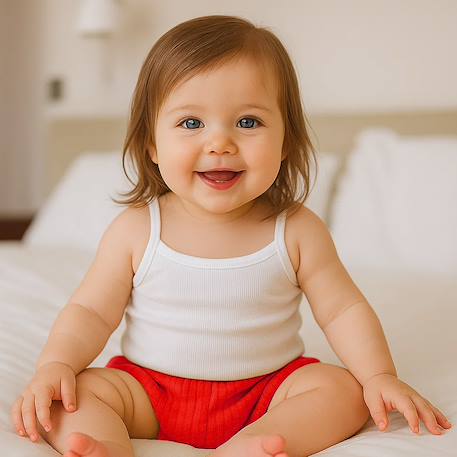 Bloomers en coton bio honey et vert Blanc et vichy+Rose et fraise+Vert et honey 10 - vertbaudet enfant 