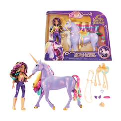Jouet-Jeux d'imagination-Unicorn academy - figurine sophia et la magie de la lumière wildstar