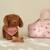 Peluche chiot avec sac fleuri Rose, marron, vert 4 - vertbaudet enfant 