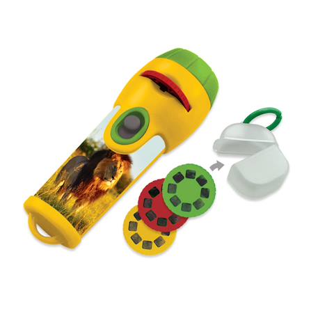 Lampe de poche et projecteur - animaux sauvages Multicolor 1 - vertbaudet enfant 