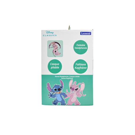Casque stéréo filaire pliable avec limitation de volume d'écoute angel de disney stitch MULTICOLORE 6 - vertbaudet enfant 
