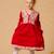 Robe de noël   velours  fleuri liberty  margot Rouge 1 - vertbaudet enfant 