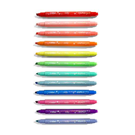 Fille-Marqueurs Sparkle – 12 marqueurs pailletés à couleur changeante
