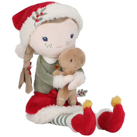 Poupée de Noël Rosa (35 cm) Rouge, vert, blanc 3 - vertbaudet enfant 