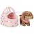 Peluche chiot avec sac fleuri Rose, marron, vert 3 - vertbaudet enfant 