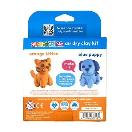 Kit de pâte à modeler séchant à l’air – Crée tes amis à fourrure Multicolor 5 - vertbaudet enfant 