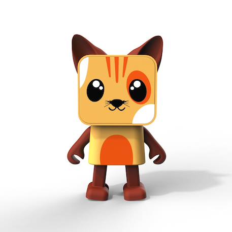 Enceinte Bluetooth Dancing Animal Chat - 3w - MOB Jaune, marron, orange 1 - vertbaudet enfant 