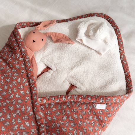 Nid d'ange biside ouatiné hiver  - teddy bien chaud Heidi carmin+Heidi ocre+Heidi opalin 5 - vertbaudet enfant 