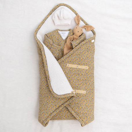Nid d'ange biside ouatiné hiver  - teddy bien chaud Heidi carmin+Heidi ocre+Heidi opalin 10 - vertbaudet enfant 