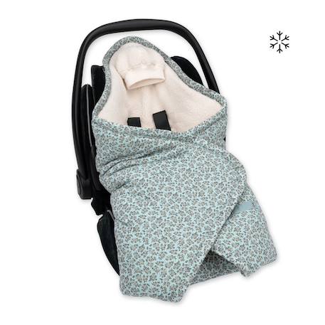 Nid d'ange biside ouatiné hiver  - teddy bien chaud Heidi carmin+Heidi ocre+Heidi opalin 14 - vertbaudet enfant 