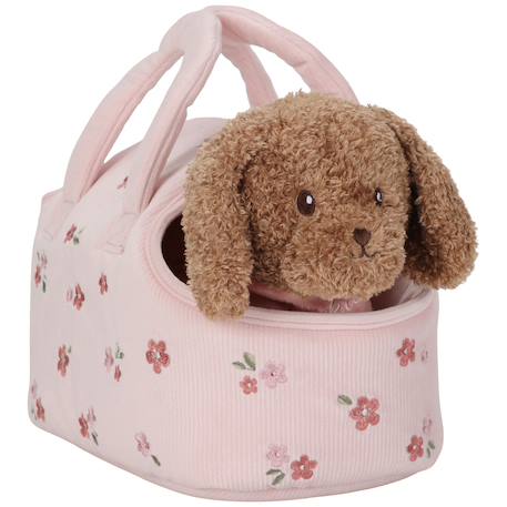 Peluche chiot avec sac fleuri Rose, marron, vert 2 - vertbaudet enfant 
