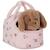 Peluche chiot avec sac fleuri Rose, marron, vert 2 - vertbaudet enfant 