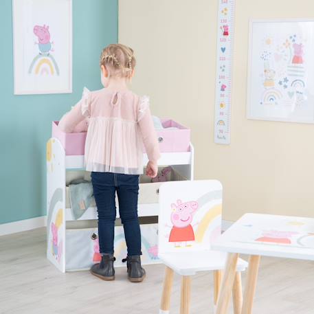 Meuble de rangement jouets avec 5 bacs en toile Peppa Pig Peppa pig 5 - vertbaudet enfant 