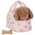 Peluche chiot avec sac fleuri Rose, marron, vert 1 - vertbaudet enfant 