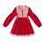 Robe de noël   velours  fleuri liberty  margot Rouge 3 - vertbaudet enfant 