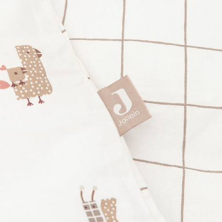 Housse de couette + taie d'oreiller animal friends (100 x 140 cm) Ecru, beige, marron 2 - vertbaudet enfant 