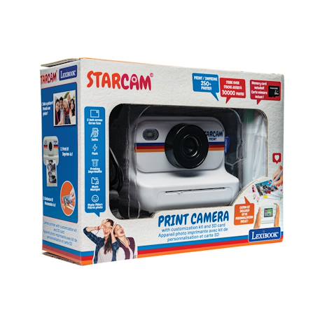 Starcam® print, appareil photo à impression instantanée avec capteur de 1,3 mm, carte sd et kit de personnalisation des photos Blanc 6 - vertbaudet enfant 