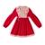 Robe de noël   velours  fleuri liberty  margot Rouge 5 - vertbaudet enfant 