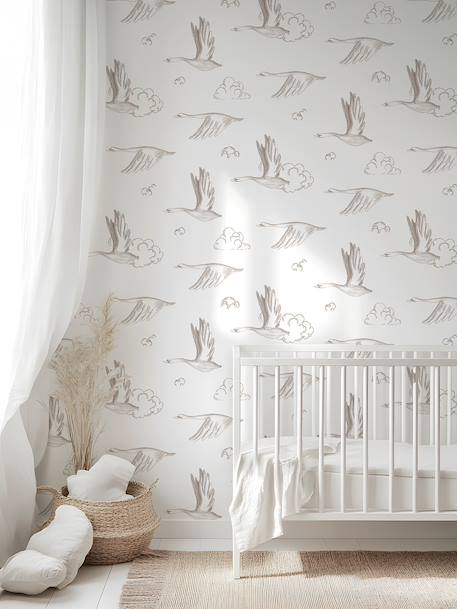 Papier peint SWANS blanc imprimé 1 - vertbaudet enfant 