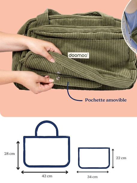 Sac à langer fluffy beige+vert 8 - vertbaudet enfant 