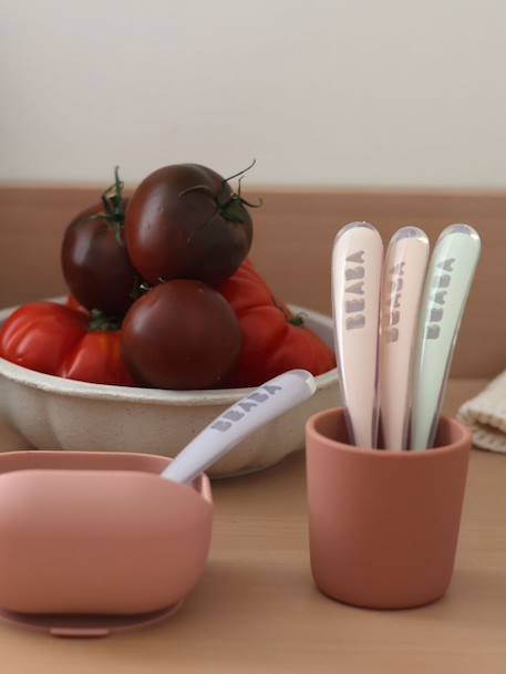 Lot de 4 cuillères 1er âge Soft sans BPA bleu/gris/ocre+blue/ eucalyptus/ pink/ mist+vert sauge 5 - vertbaudet enfant 
