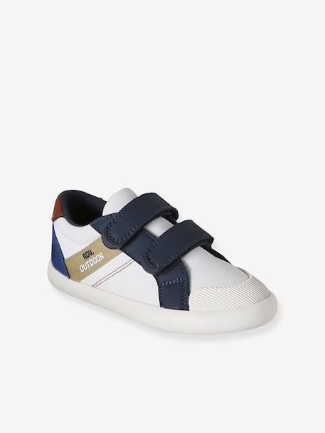 Baskets garçon synthétique à scratchs lot bleu 1 - vertbaudet enfant 